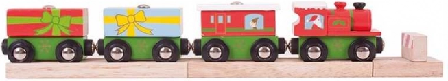 Bigjigs Rail božični vlakec s tiri