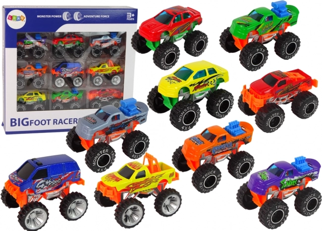 Komplet Monster Truck avtomobilov Različne barve 9 kos.