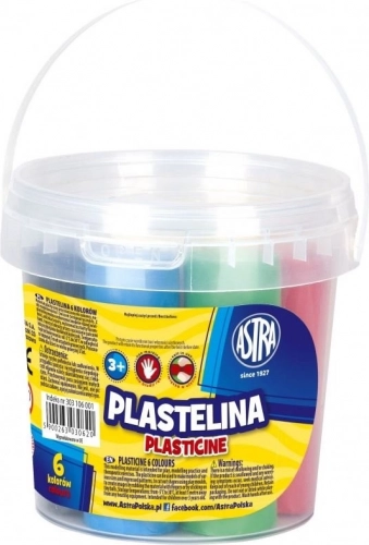 Plastelin ASTRA – komplet 6 barv v vedru