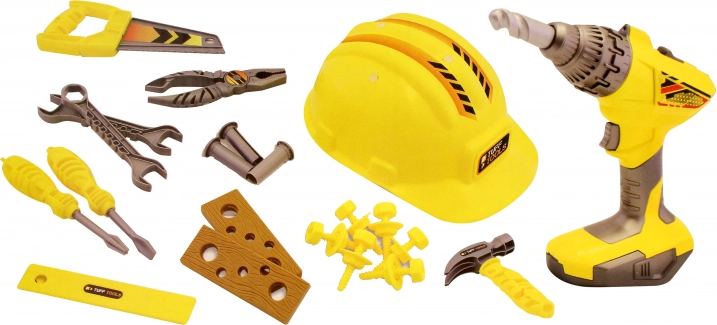 Otroški komplet orodja s čelado Tuff Tools