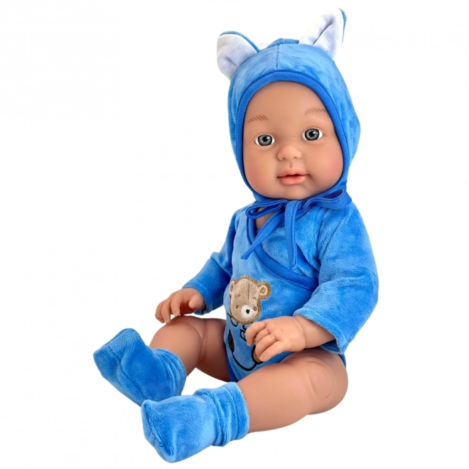 Woopie kraljevska punčka dojenček v oblekici medvedka 46 cm