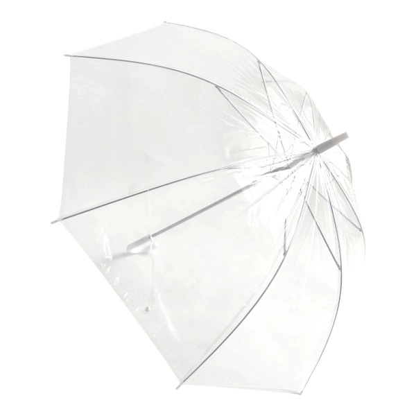 Dežnik prosojna bela poročna plast/kov 82cm v vrečki