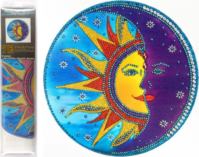 Diamantno slikanje 7D Sonce in Luna 30 × 30 cm
