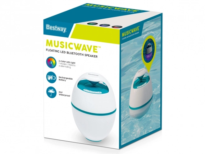 Bestway plavajoči zvočnik MusicWave z Bluetooth in LED lučjo