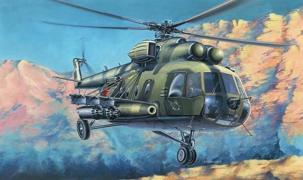 Model Mil Mi-8 1:72 25,5x29,5 cm v škatli 34x19x6cm