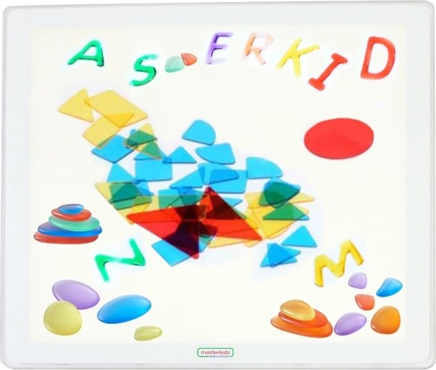 Masterkidz Kvadratni LED svetlobni panel barvni + set dodatkov