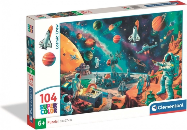 Clementoni puzzle vesoljska druščina 104 kosov