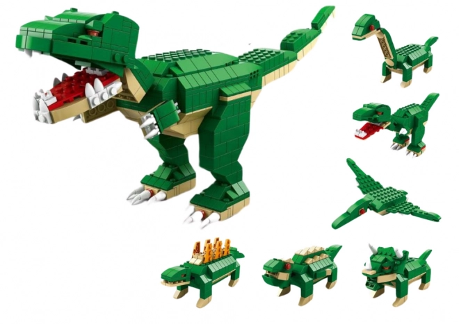 Gradbeni kocki dinozavrov 6v1 DIY Dinosaur Set 1000 ele.