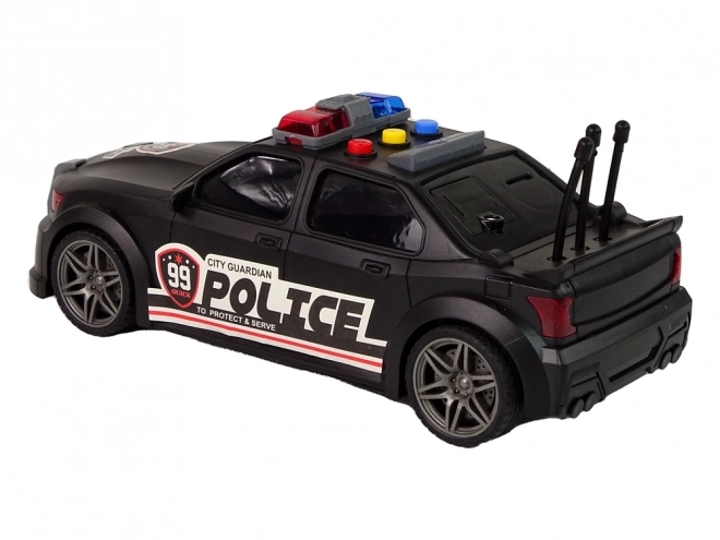 Policijski športni avto 1:16 Black Sound