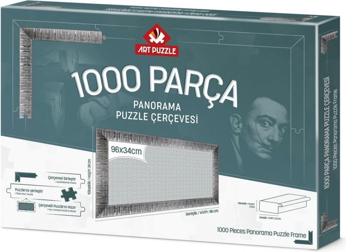 Okvir za puzzle 96x34 cm srebrn