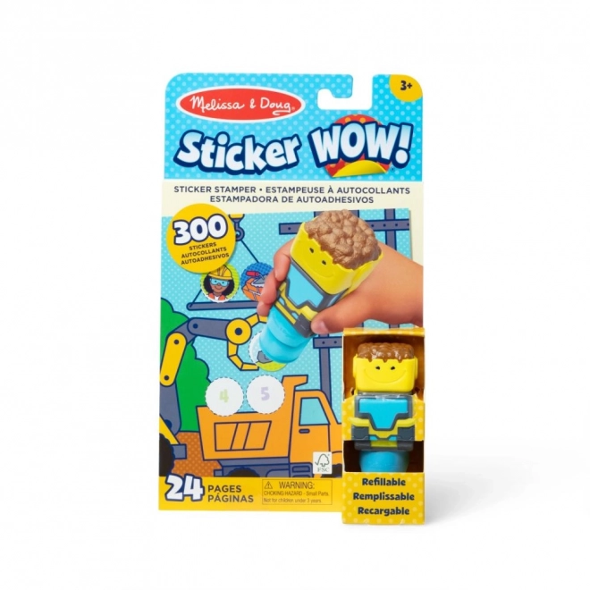 Sticker WOW! komplet nalepk z žigom Buldožer