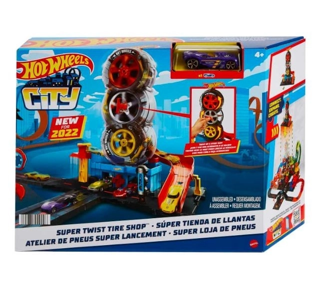 Garaža Hot Wheels z dirkalnimi stezami