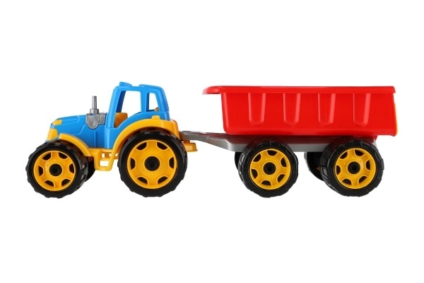Traktor s prikolico plast 53cm brez pogona v mreži