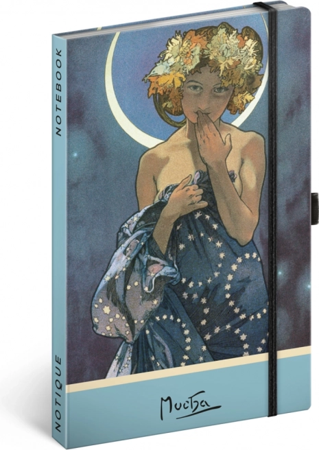 Beležnica Alfons Mucha – Luna, pikčasta 13 × 21 cm