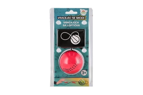 Vračajoča se gumijasta žogica 6cm 4 vrste v blisterju