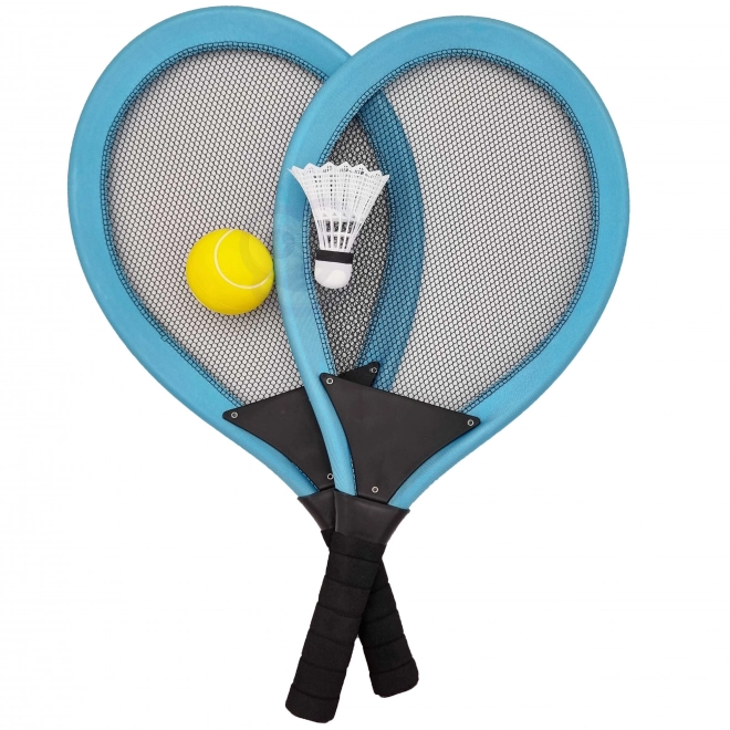 Velike loparje za tenis in badminton za otroke z žogico