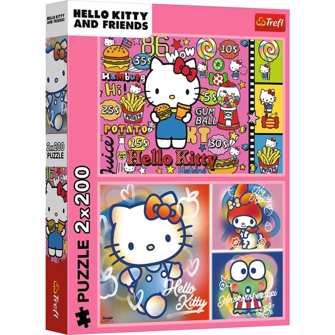 Sestavljanka 2x200 Hello Kitty in prijatelji
