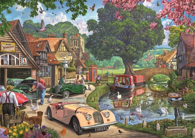 Nostalgijska scena Puzzle od Ravensburgerja 1000 kosov