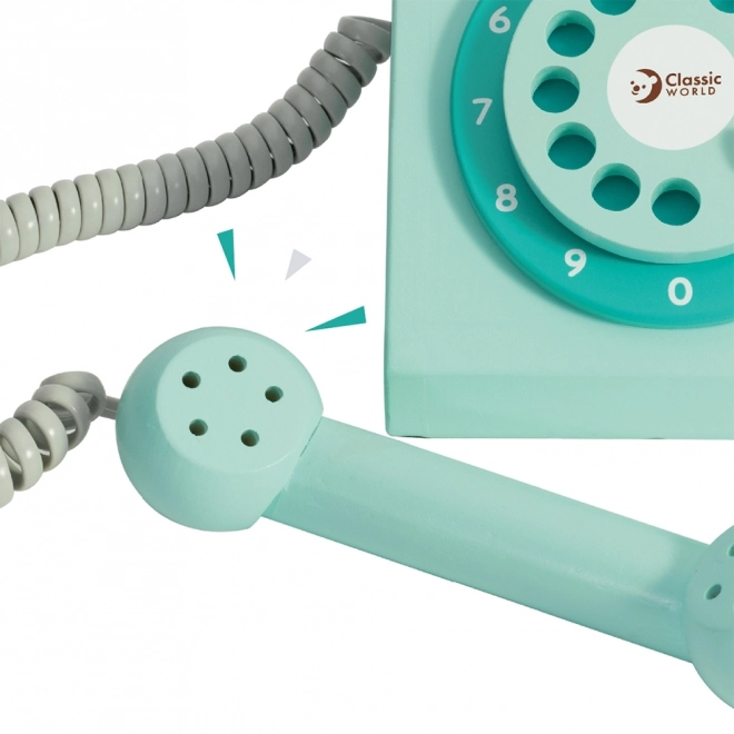 Klasični leseni telefon za otroke
