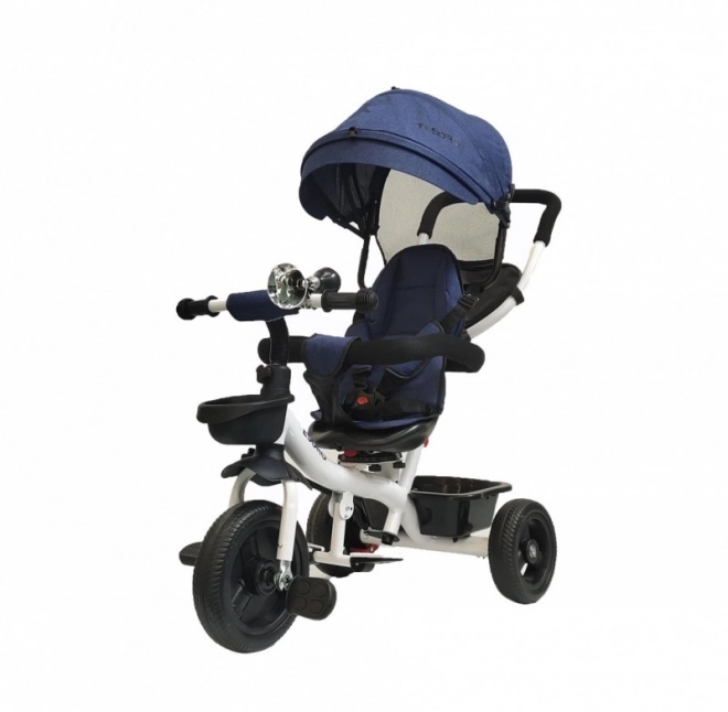 Vrteča tricikel 360 BT-13 Bel okvir - temno moder