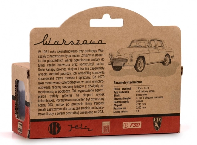 Model avtomobila Warszawa 223 Pepelnata 1:43