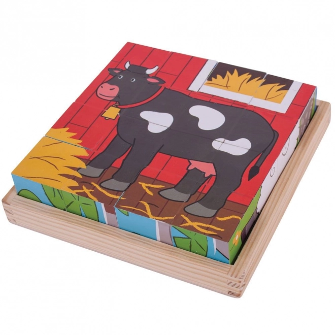 Bigjigs Toys Kocke slike farma