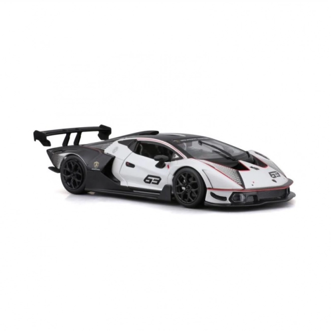 Bburago 1:24 Dirka Lamborghini Essenza SCV12 – Bela