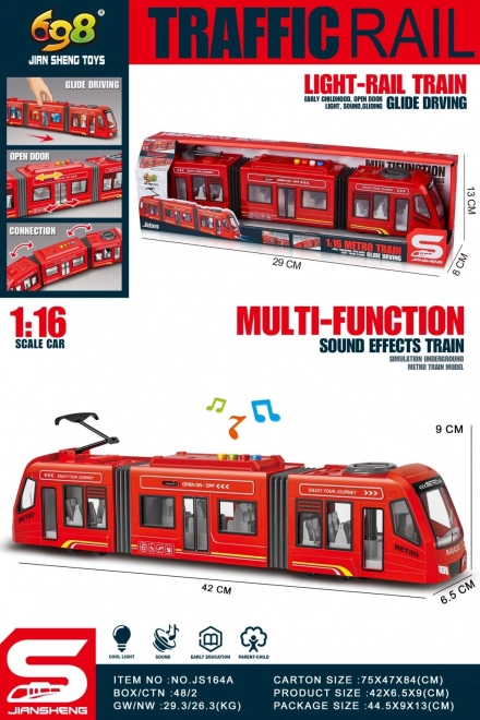 Rdeči tramvaj 1:16 – model za otroke