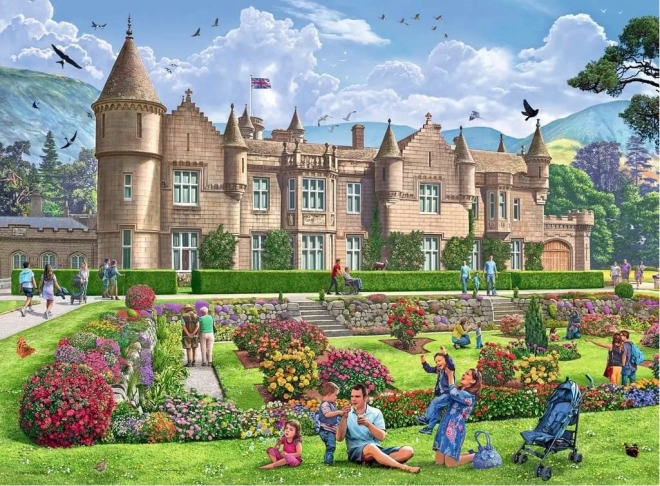 Ravensburger puzzle Kraljevske rezidence Velike Britanije 4x500 kosov