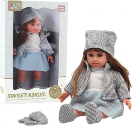 Punčka SWEET ANGEL v sivem oblačilu 36,5 cm