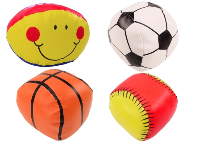 Mehke športne žoge Košarka Rugby Nogomet Baseball Set 4 kos.