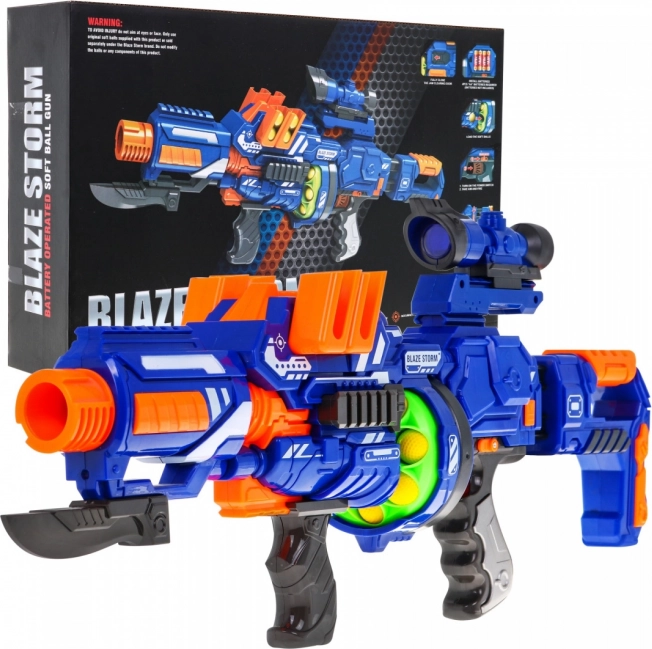 Blaze Storm penasti blaster za najstnike 14+ z bobnastim nabojnikom in merkom