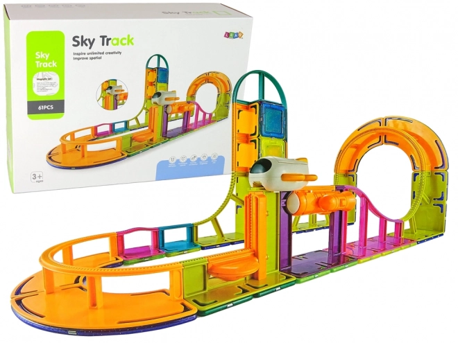 Gradbene magnetne kocke Sky Track 61 kosov