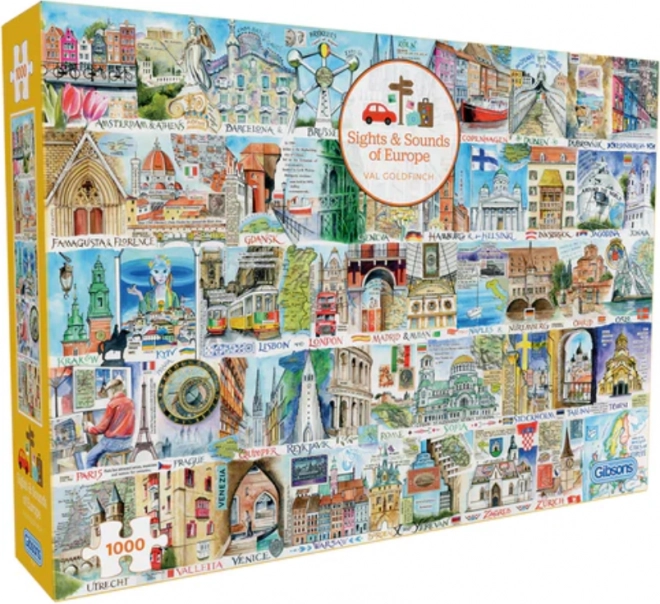 Gibsons Puzzle Evropske znamenitosti 1000 kosov