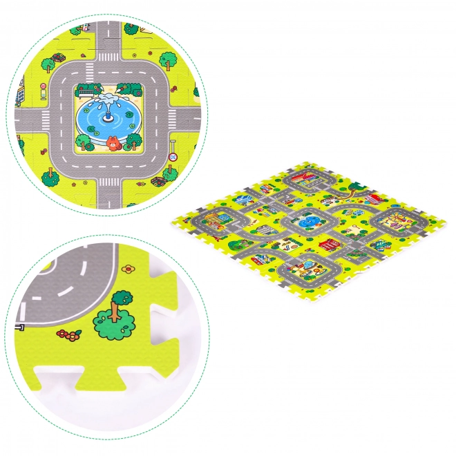 Pena igralna podloga mesto – 9 kosov 90,5 × 90,5 cm IPLAY