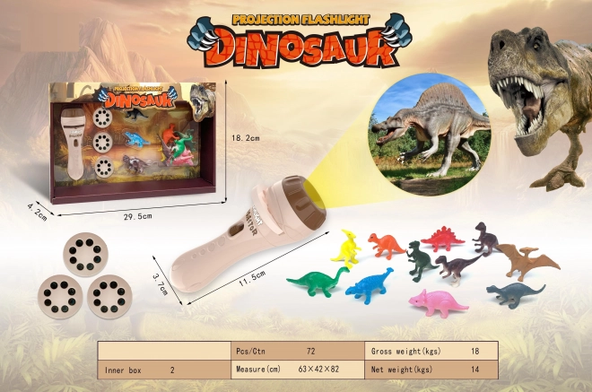Projektor z motivi živali Dino