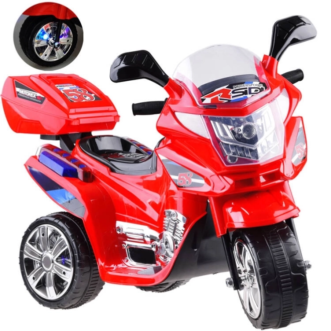 Otroški športni motocikel z barvno LED razsvetljavo – Červená