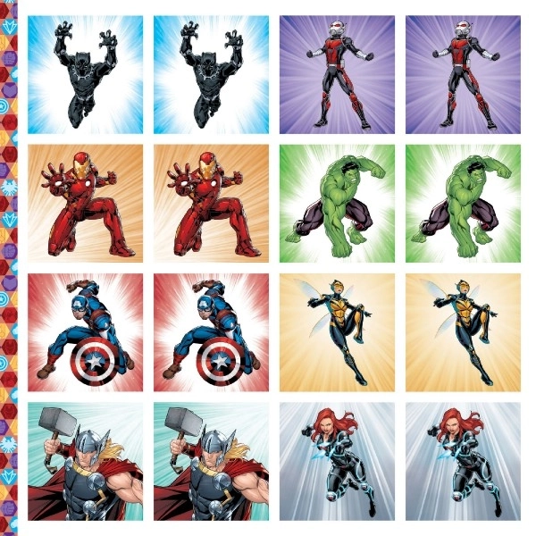 Pexeso s Marvel junaki v zvezku