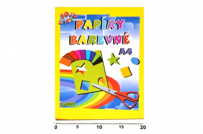 Barvni papirji A4, 10 listov, 180g