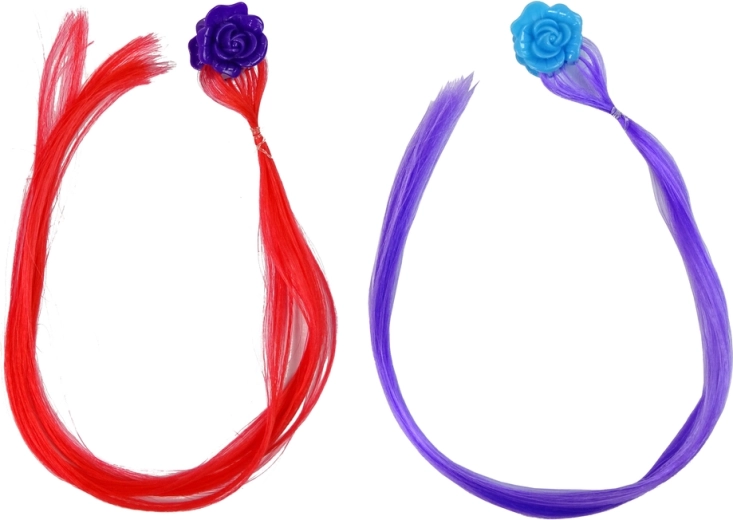Barvni prameni s cvetličnimi sponkami