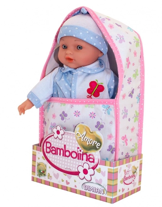 Dojenček z mehkim telesom Bambolina Amore 33 cm