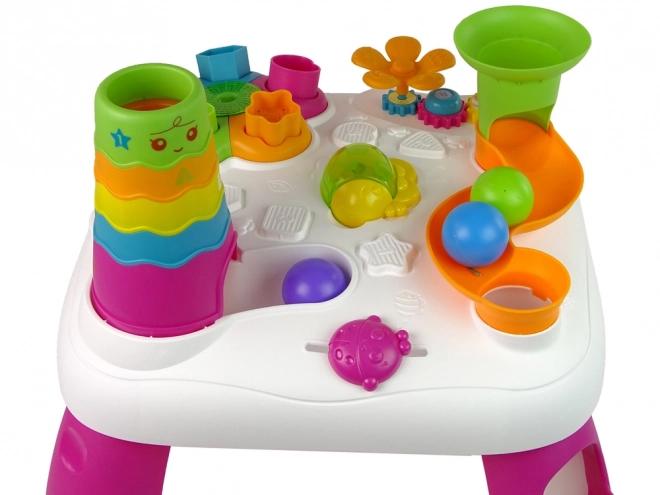 Interaktivna miza za sortiranje kroglic Ball Sorter Slide Pink