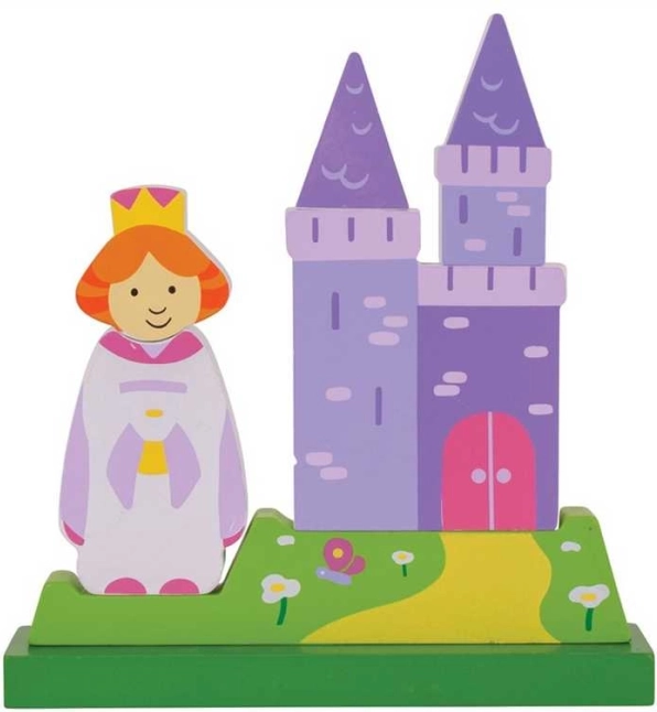 Magnetna vertikalna sestavljanka – grad Bigjigs Toys