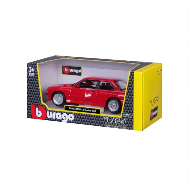 Kovinski avtomobilček BMW 3 Series M3 1988 rdeč