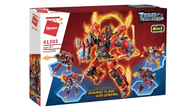 Qman God General Roaring Flame 41305 komplet 4 v 1
