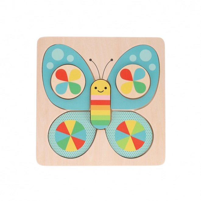 Petit Collage Lesene puzzle Metulj