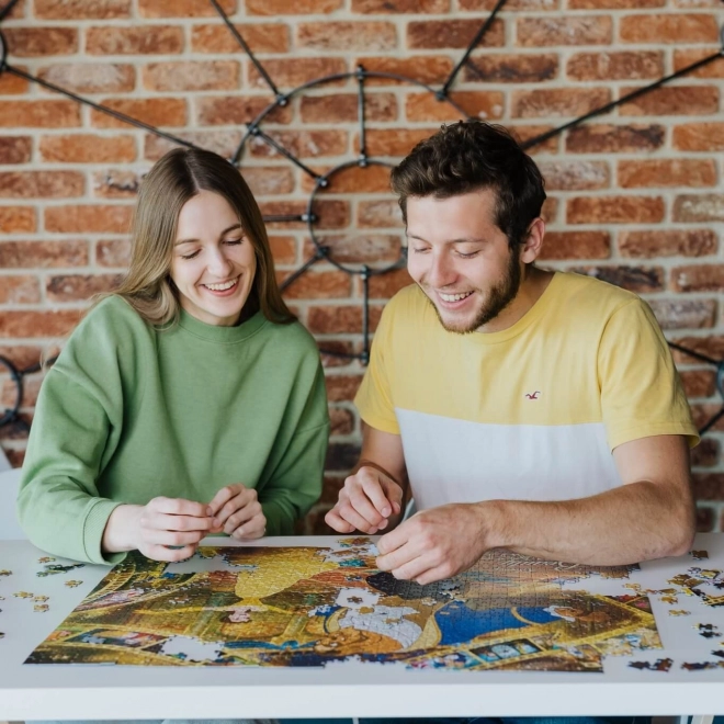 puzzle TREFL Premium Plus ikonični trenutki: Lepotica in zver 1000 kosov