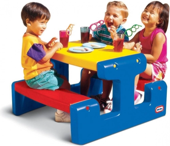 Otroška piknik miza LITTLE TIKES Jr z klopmi – modra
