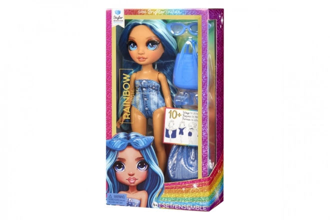 Rainbow High Moda lutka v kopalkah - Skyler Bradshaw