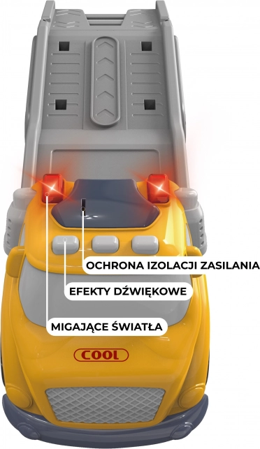 WOOPIE rumena vlečna garnitura City Truck s svetlobnimi in zvočnimi učinki
